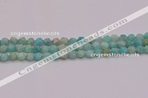 CAM1622 15.5 inches 8mm faceted nuggets amazonite gemstone beads