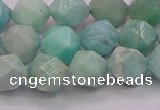 CAM1623 15.5 inches 10mm faceted nuggets amazonite gemstone beads