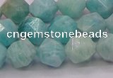 CAM1624 15.5 inches 12mm faceted nuggets amazonite gemstone beads