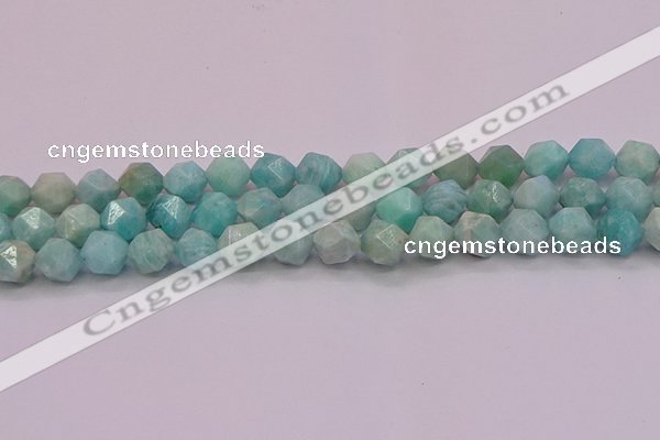 CAM1624 15.5 inches 12mm faceted nuggets amazonite gemstone beads