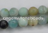 CAM163 15.5 inches 10mm faceted round amazonite gemstone beads