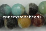 CAM168 15.5 inches 20mm faceted round amazonite gemstone beads