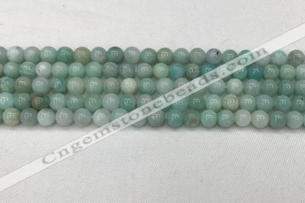 CAM1680 15.5 inches 4mm round natural amazonite beads wholesale