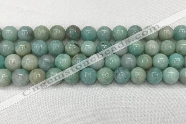 CAM1683 15.5 inches 10mm round natural amazonite beads wholesale