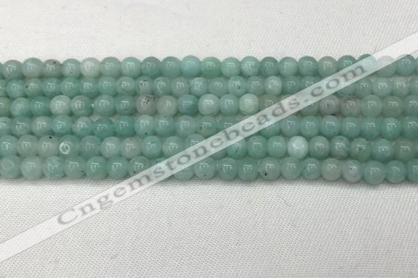 CAM1685 15.5 inches 4mm round natural amazonite beads wholesale