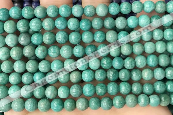 CAM1702 15.5 inches 6mm round Russian amazonite beads