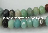 CAM171 15.5 inches 5*8mm faceted rondelle amazonite gemstone beads