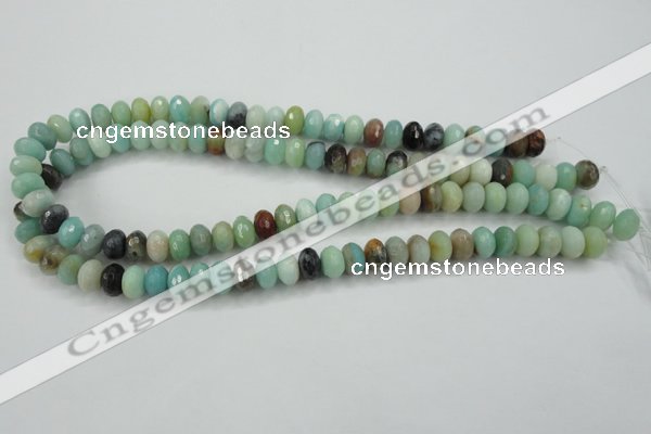 CAM171 15.5 inches 5*8mm faceted rondelle amazonite gemstone beads