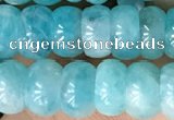 CAM1711 15.5 inches 4.5*8mm rondelle natural amazonite beads