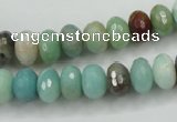 CAM172 15.5 inches 6*10mm faceted rondelle amazonite gemstone beads