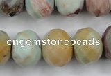 CAM176 15.5 inches 16*20mm faceted rondelle amazonite gemstone beads