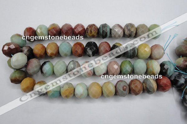 CAM176 15.5 inches 16*20mm faceted rondelle amazonite gemstone beads