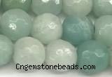 CAM1770 15 inches 6mm faceted round amazonite beads