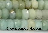 CAM1793 15 inches 4*6mm faceted rondelle amazonite beads