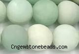 CAM1797 15 inches 8mm round matte amazonite beads