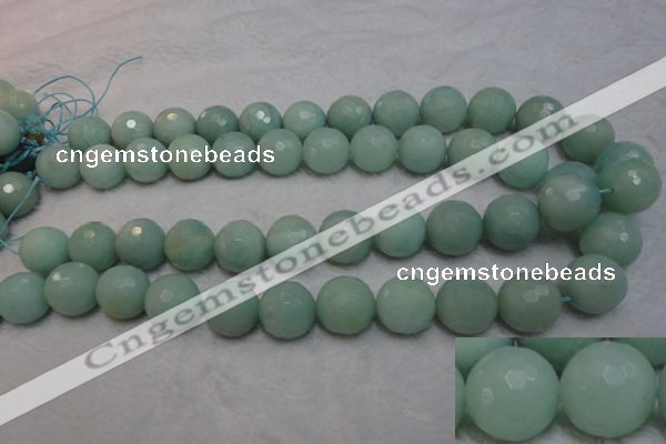 CAM182 15.5 inches 16mm faceted round amazonite gemstone beads