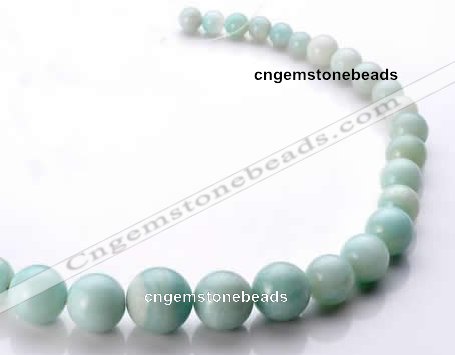 CAM24 17 inches different sizes round natural amazonite beads