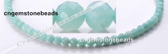 CAM26 faceted round 6mm natural amazonite stone beads wholesale