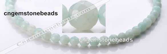 CAM27 faceted round natural amazonite 8mm stone beads Wholesale