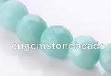 CAM29 natural amazonite faceted round 12mm stone beads Wholesale