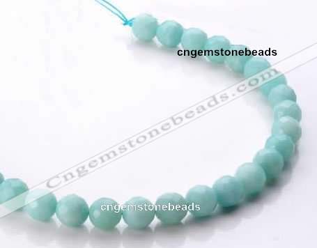 CAM29 natural amazonite faceted round 12mm stone beads Wholesale