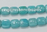 CAM306 15.5 inches 10*10mm square natural peru amazonite beads wholesale