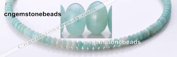 CAM31 4*6mm rondelle natural amazonite gemstone beads Wholesale