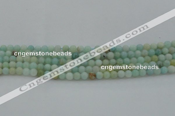 CAM321 15.5 inches 6mm round natural peru amazonite beads