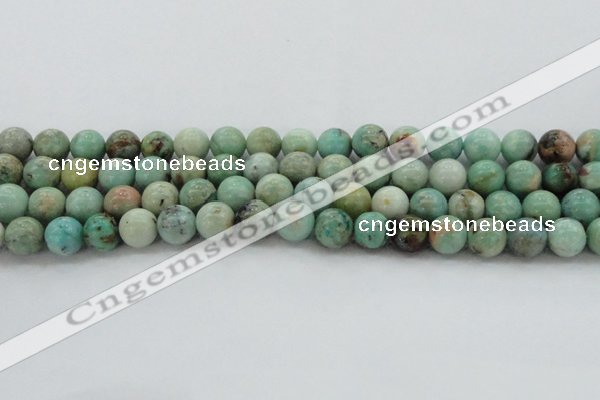 CAM324 15.5 inches 12mm round natural peru amazonite beads