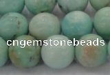 CAM325 15.5 inches 14mm round natural peru amazonite beads