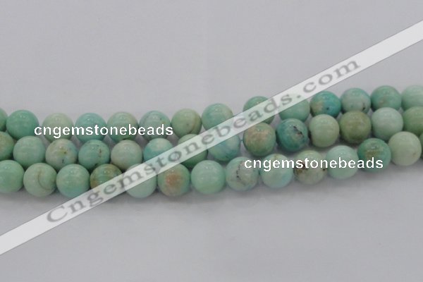 CAM325 15.5 inches 14mm round natural peru amazonite beads