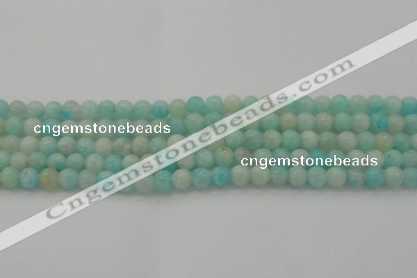 CAM332 15.5 inches 7mm round natural peru amazonite beads