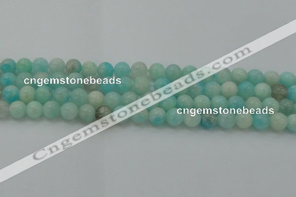 CAM333 15.5 inches 8mm round natural peru amazonite beads