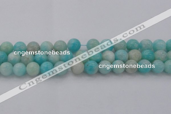 CAM335 15.5 inches 12mm round natural peru amazonite beads