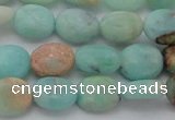 CAM336 15.5 inches 8*10mm oval natural peru amazonite beads