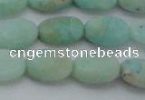 CAM337 15.5 inches 8*12mm oval natural peru amazonite beads