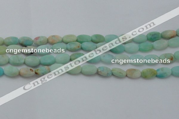 CAM337 15.5 inches 8*12mm oval natural peru amazonite beads