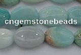 CAM338 15.5 inches 12*16mm oval natural peru amazonite beads