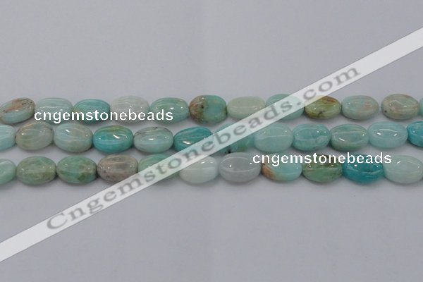 CAM338 15.5 inches 12*16mm oval natural peru amazonite beads