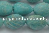 CAM341 15.5 inches 12*16mm faceted nuggets natural peru amazonite beads