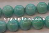 CAM355 15.5 inches 14mm round natural peru amazonite beads wholesale