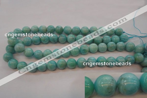 CAM355 15.5 inches 14mm round natural peru amazonite beads wholesale