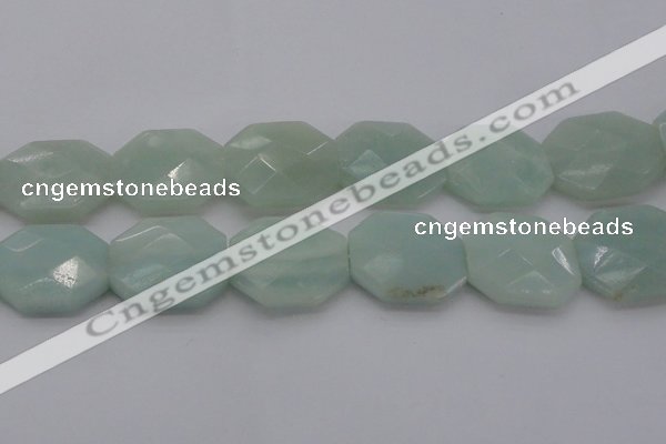 CAM370 15.5 inches 25*30mm faceted octagonal amazonite beads