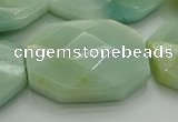 CAM371 15.5 inches 22*30mm - 25*35mm faceted octagonal amazonite beads