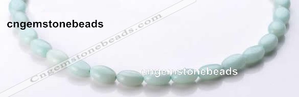 CAM38 flat oval natural amazonite 8*12mm beads Wholesale