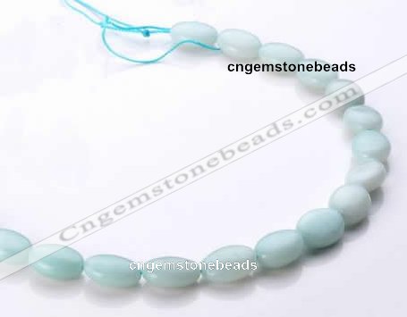 CAM40 natural amazonite flat oval 12*16mm beads Wholesale