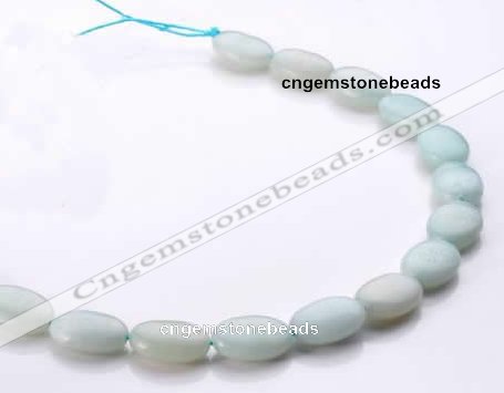 CAM41 13*18mm flat oval natural amazonite beads Wholesale