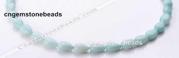 CAM45 8*12mm natural amazonite flat teardrop beads Wholesale