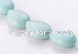 CAM46 10*14mm natural amazonite flat teardrop beads Wholesale