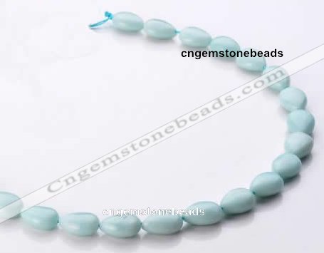 CAM46 10*14mm natural amazonite flat teardrop beads Wholesale